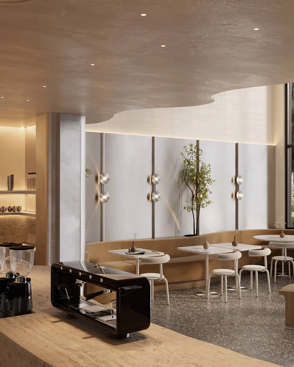 Unique and Modern Cafe Interior Design in Dubai