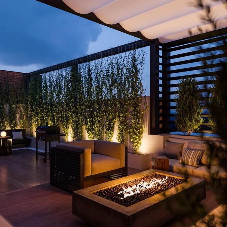 Elevated luxury and serenity in Penthouse Terrace Interior Design, Dubai.