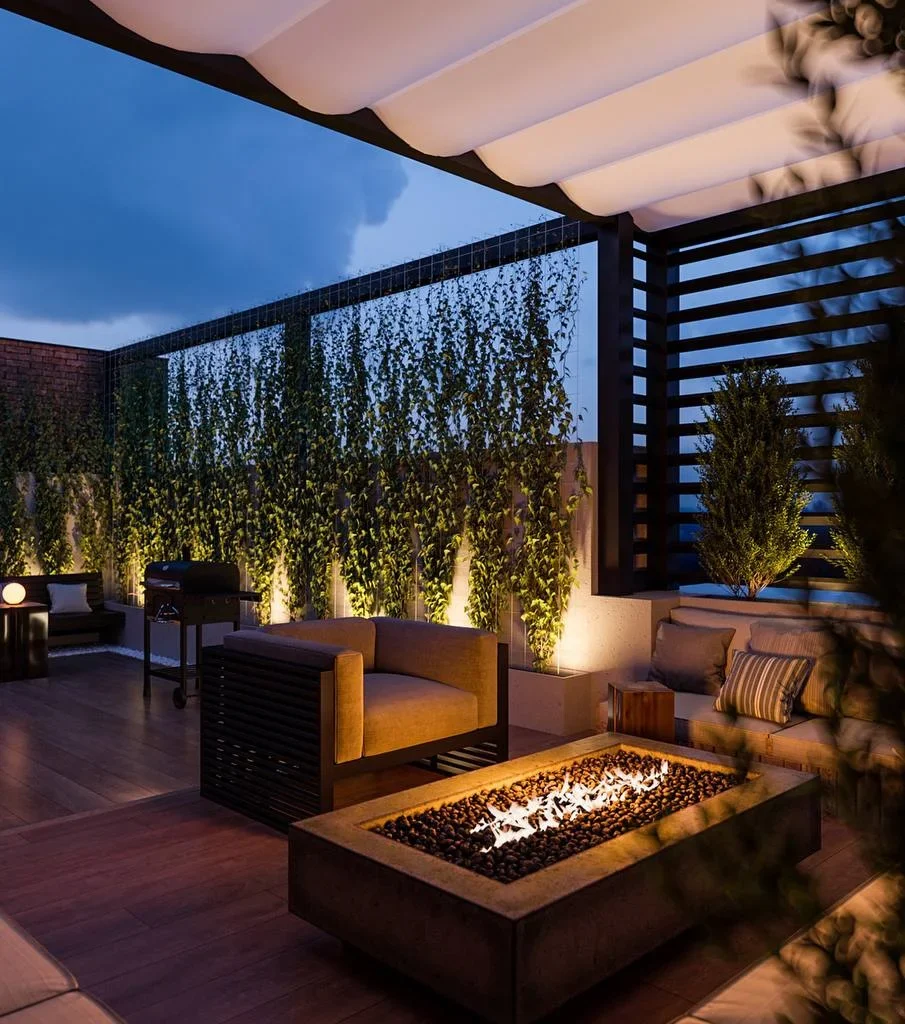 Elevated luxury and serenity in Penthouse Terrace Interior Design, Dubai.