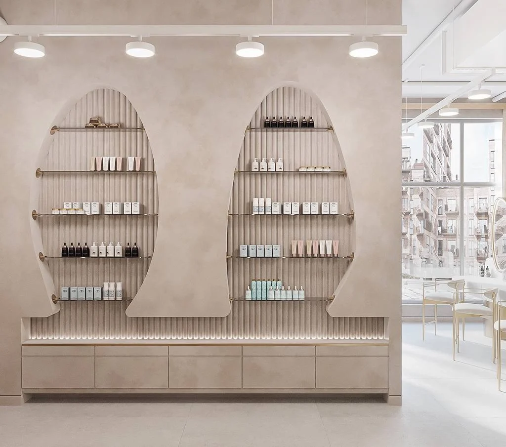 Bohemian Flair Salon Hair Wash Area Interior Design in Dubai
