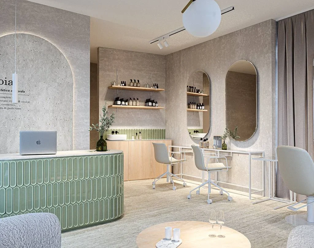 salon corner design