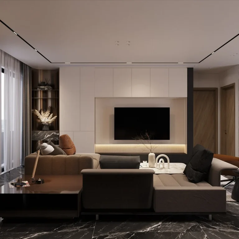 modern penthouses TV lounge design