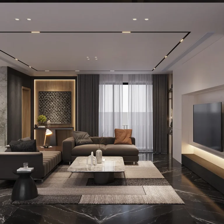 modern penthouses Tv Lounge design